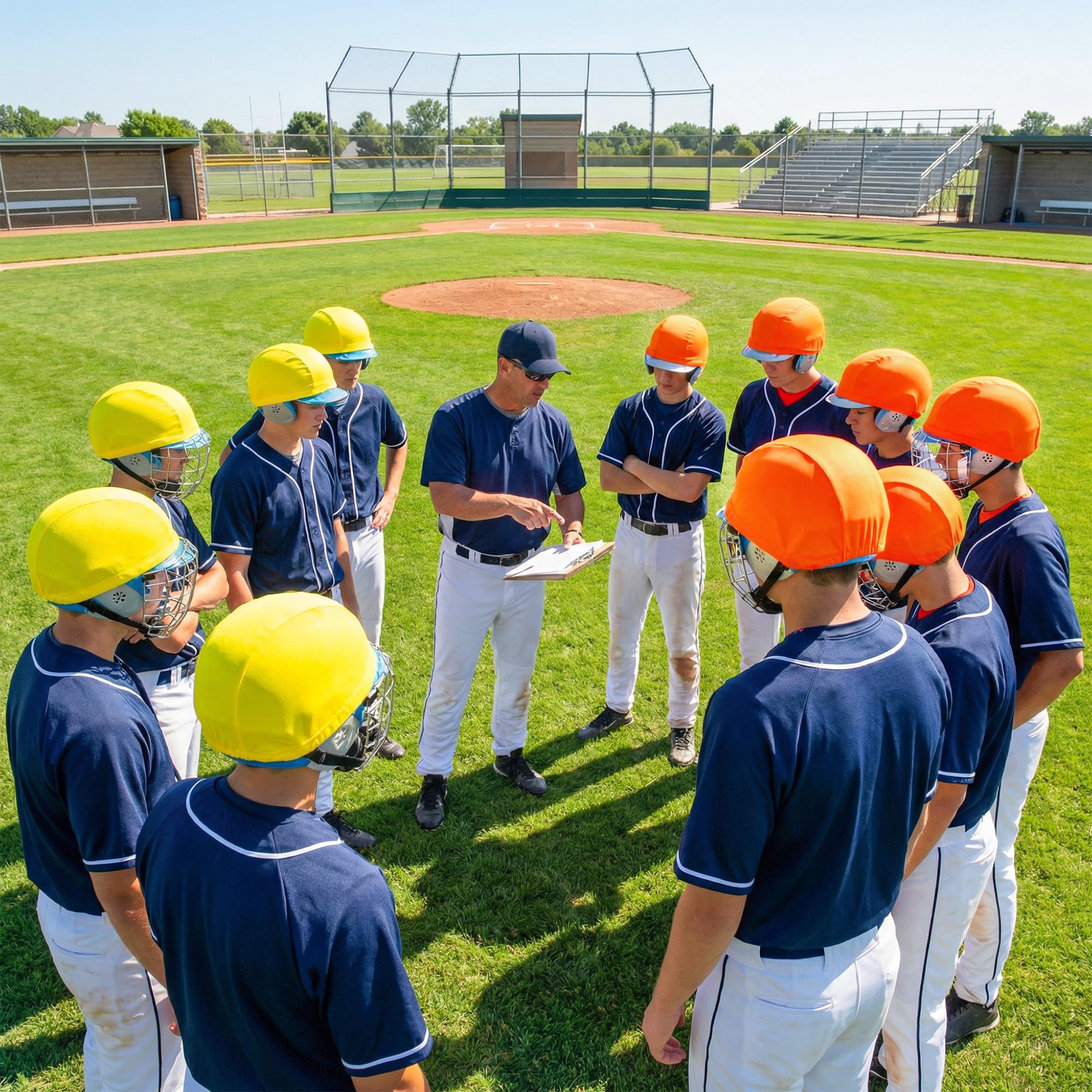 12 coperture per casco da calcio, colori vivaci, con strisce antiscivolo, per giovani adulti, allenamento, hockey, lacrosse, accessori per allenamento