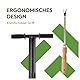 Dönges Rasenlüfter manuell - 3 Zinken aus Stahl + Kernsammelrahmen - Hand-Aerifizierer für Moosreduzierung & bessere Nährstoffaufnahme - 99cm