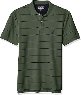 Nautica Men's Classic Short Sleeve Striped Polo T-Shirt