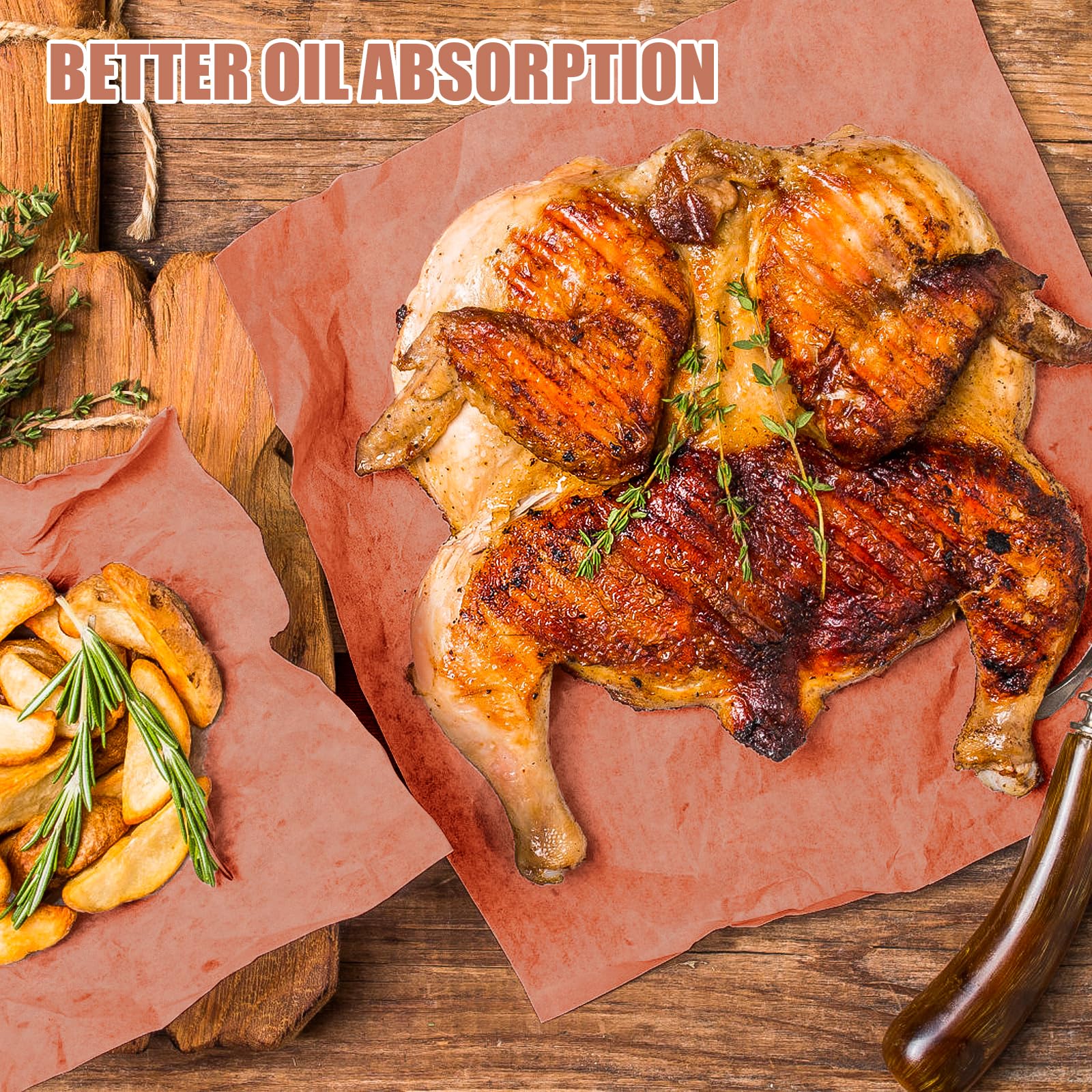 Różowy papier rzeźniczy w rolce Butcher Paper BBQ 30 cm x 18 m papier do grillowania, papier typu kraft, rolka do grilla, BBQ, wędzarni, ryb, mięsa