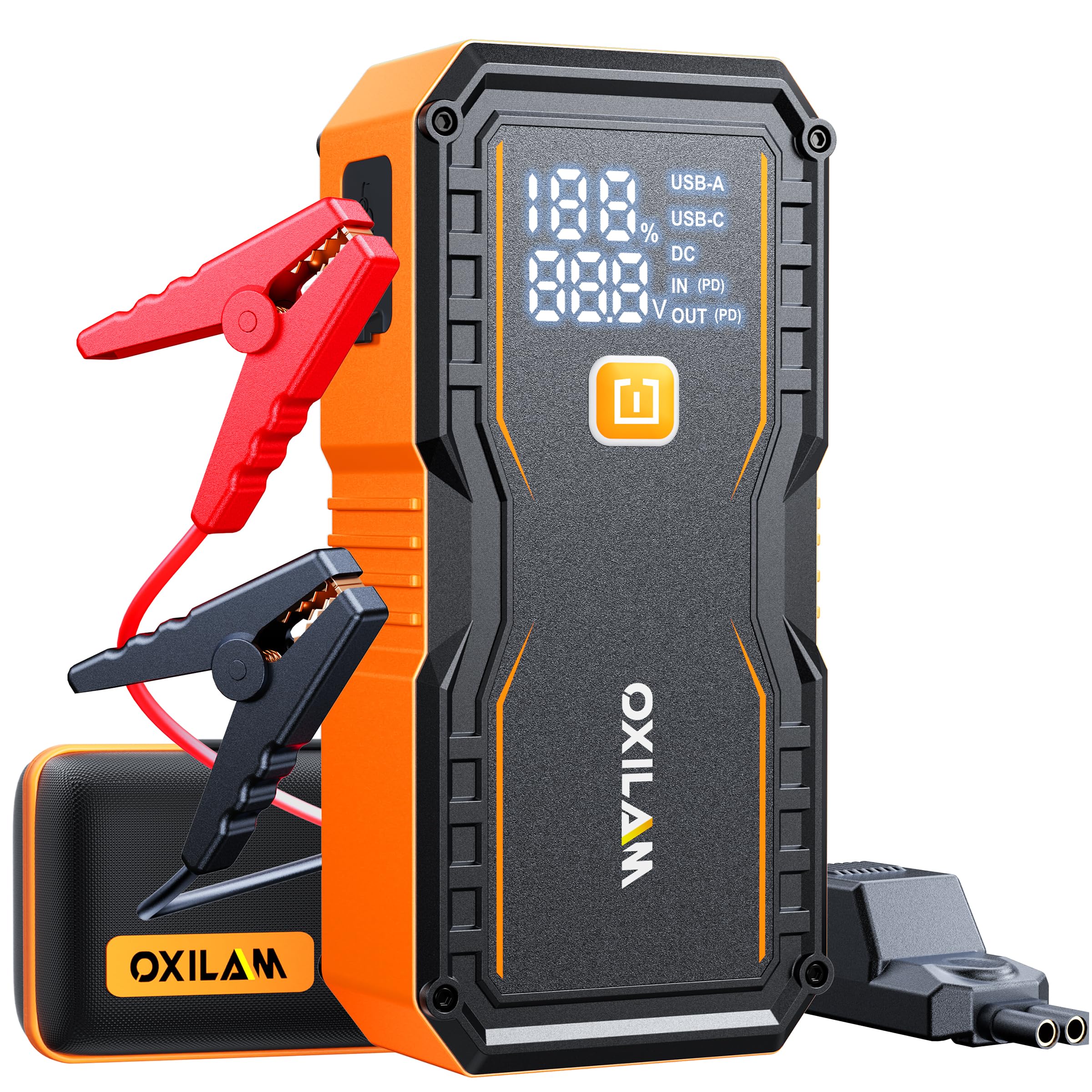 OXILAM 24000mAh Jump Starter for All Gas Diesel Engines 10000A Battery Jumper Starter Portable 12V Jump Box with