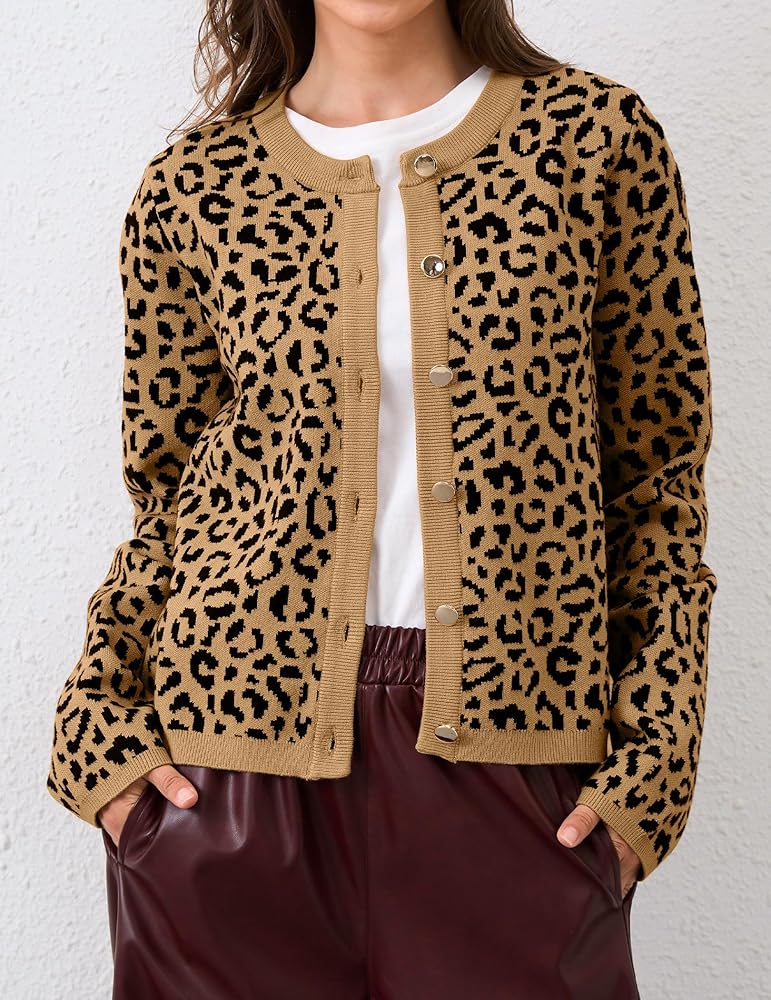 新品　Cardigan Jacket Animal Print CHS_CL AML BTTN FRNT