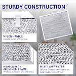 [UPGRADED] BlueStars 2 PACKS BPS1FA30 Aluminum Mesh Range Hood Filter Grease Filter 99010299 11-3/4" X 14-1/4" X 3/8" Replacement part for Broan, NuTone Allure Range Hoods