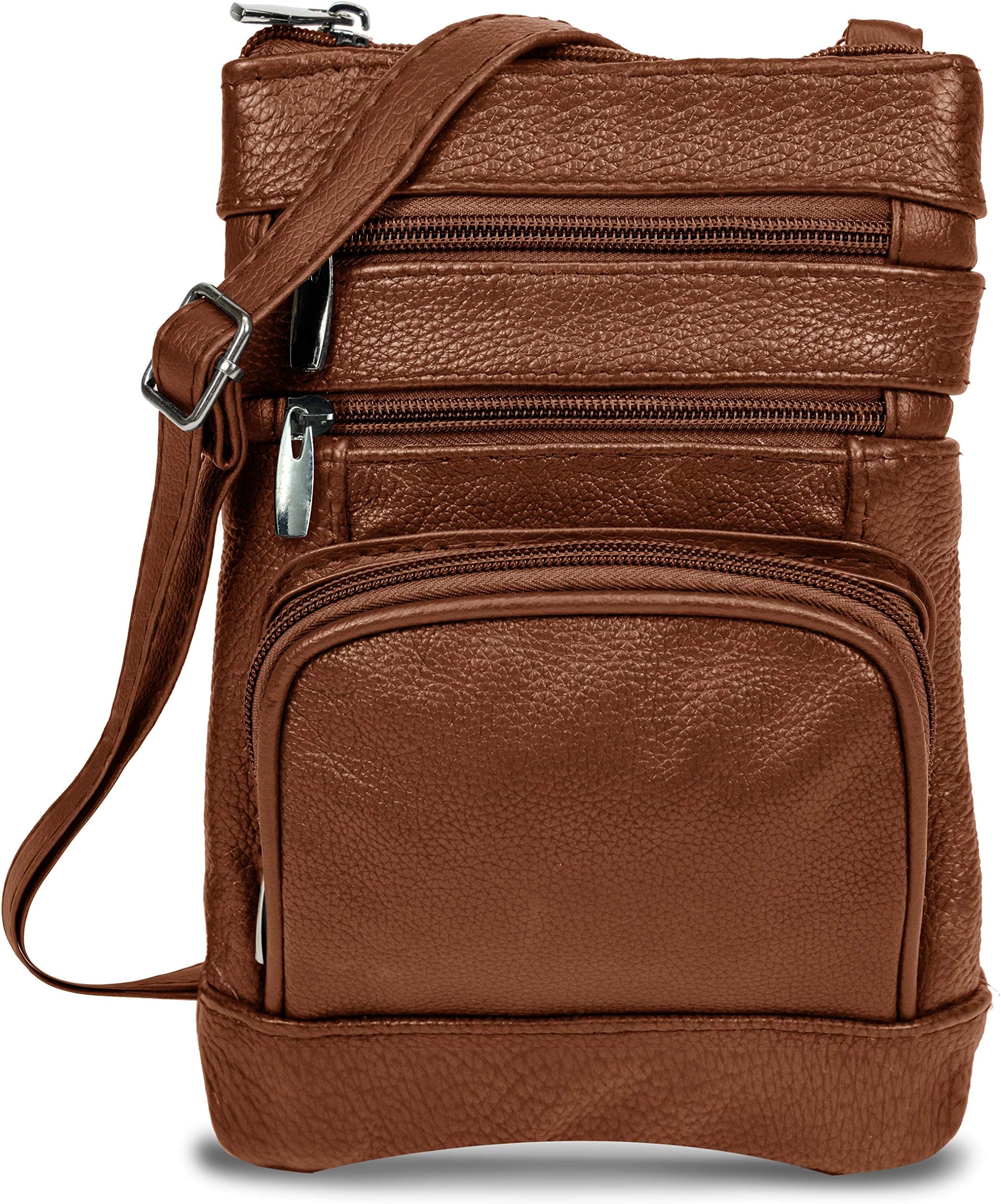 Sponsored Ad - leather Crossbody Purses for Women, Multi Pocket Crossbody Purse with Adjustable Strap, Soft & Durable Leather Purse
