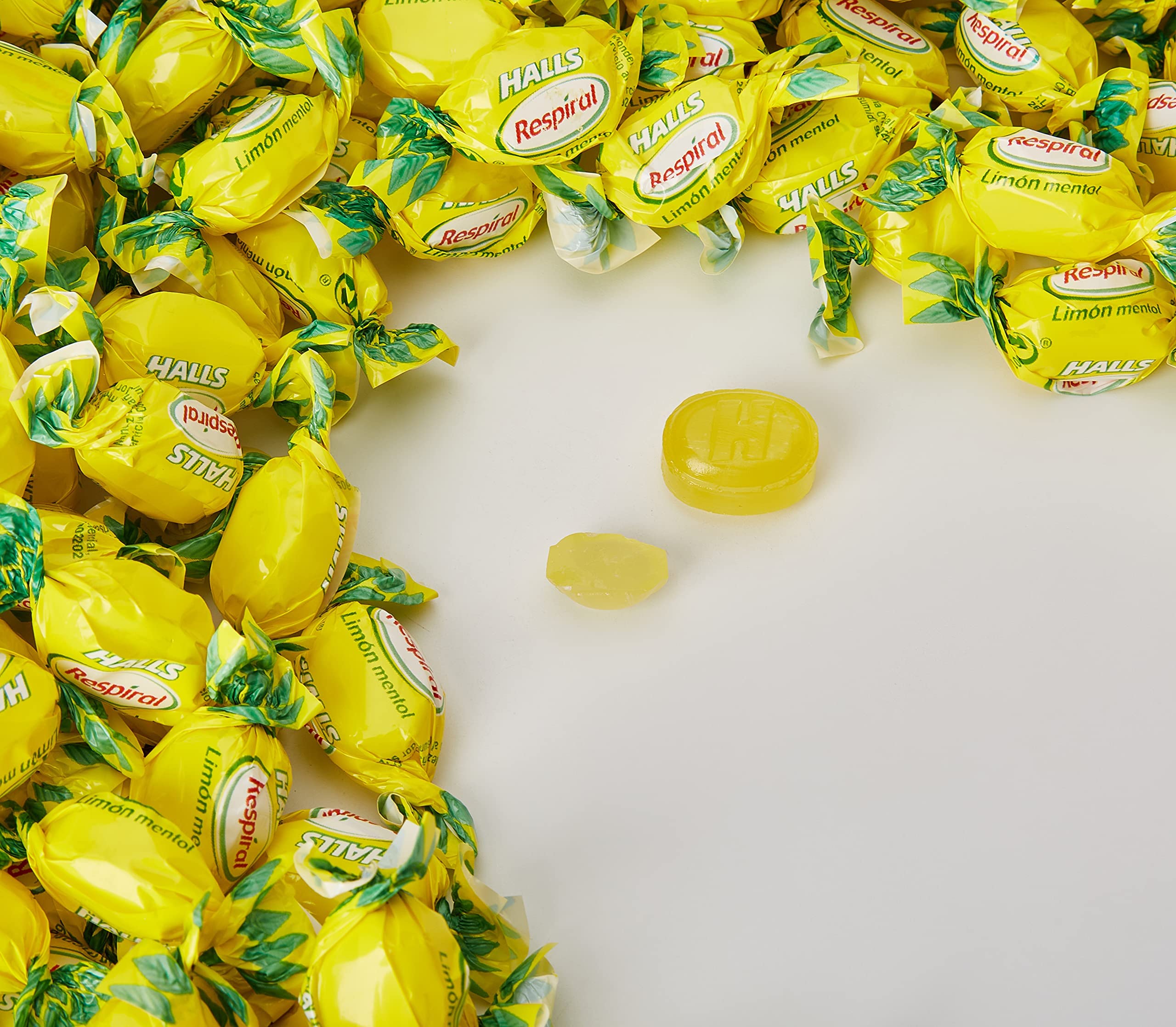Halls Respiral Caramelos Sabor Limón y Mentol, Bolsa de 1 Kg
