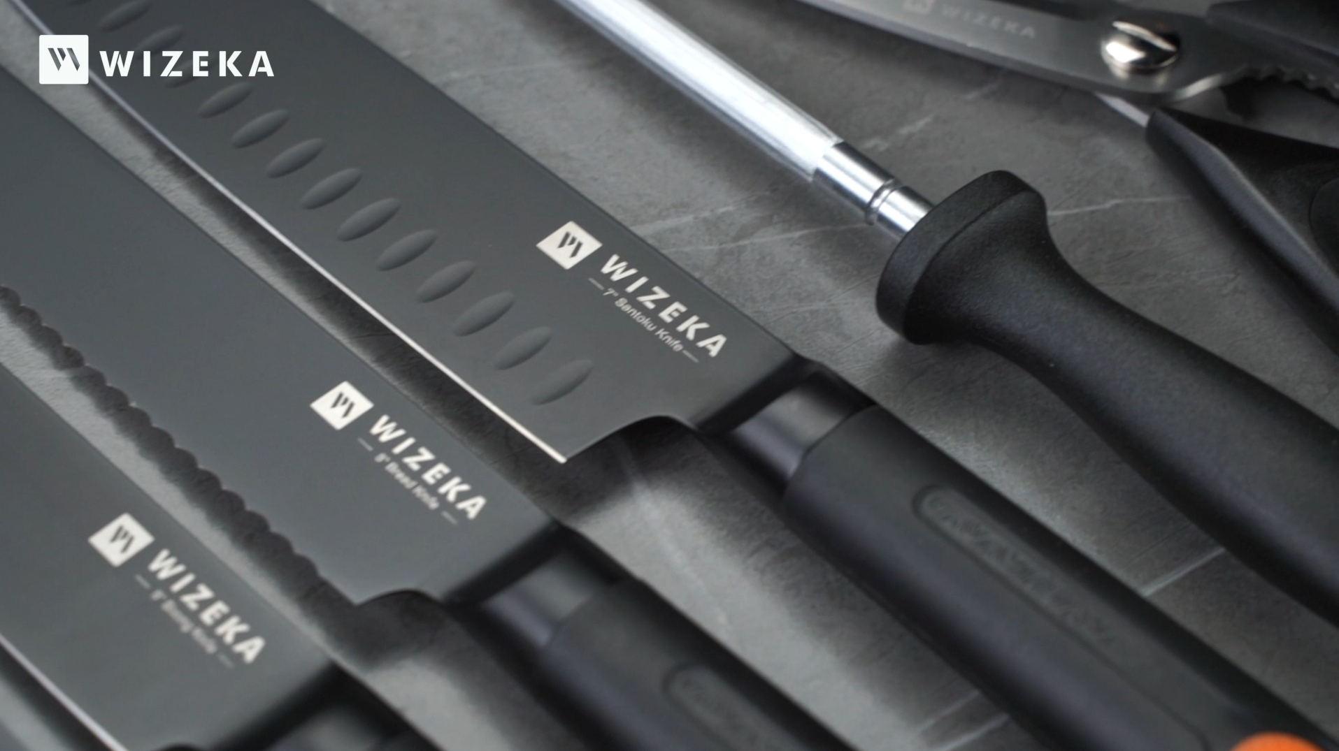 Amazon.com: WIZEKA 15-Piece Kitchen Knife Block Set, Dishwasher