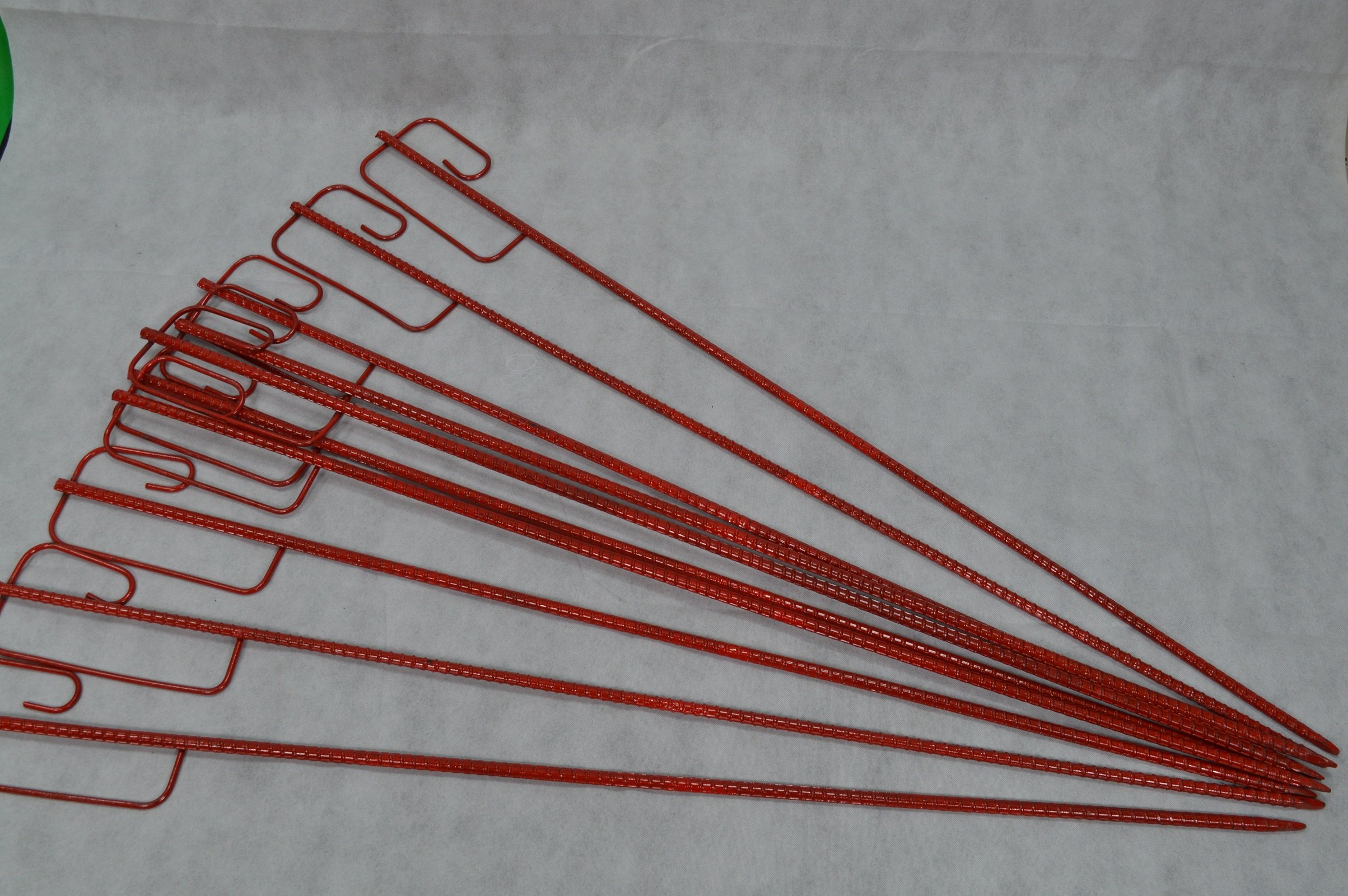 Set 10 Einschlagpfosten 130 cm und 500 Meter Warnband Für Ketten Warnband Warnzaun Absperrung Absperren