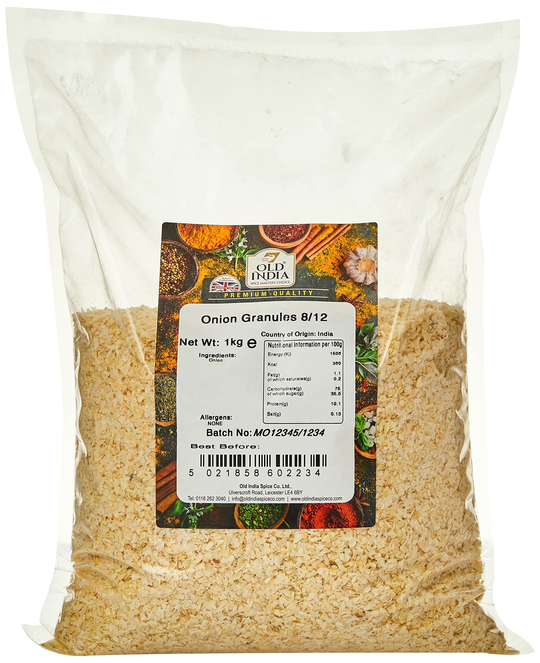 Old India Onion Granules 8/12 1kg