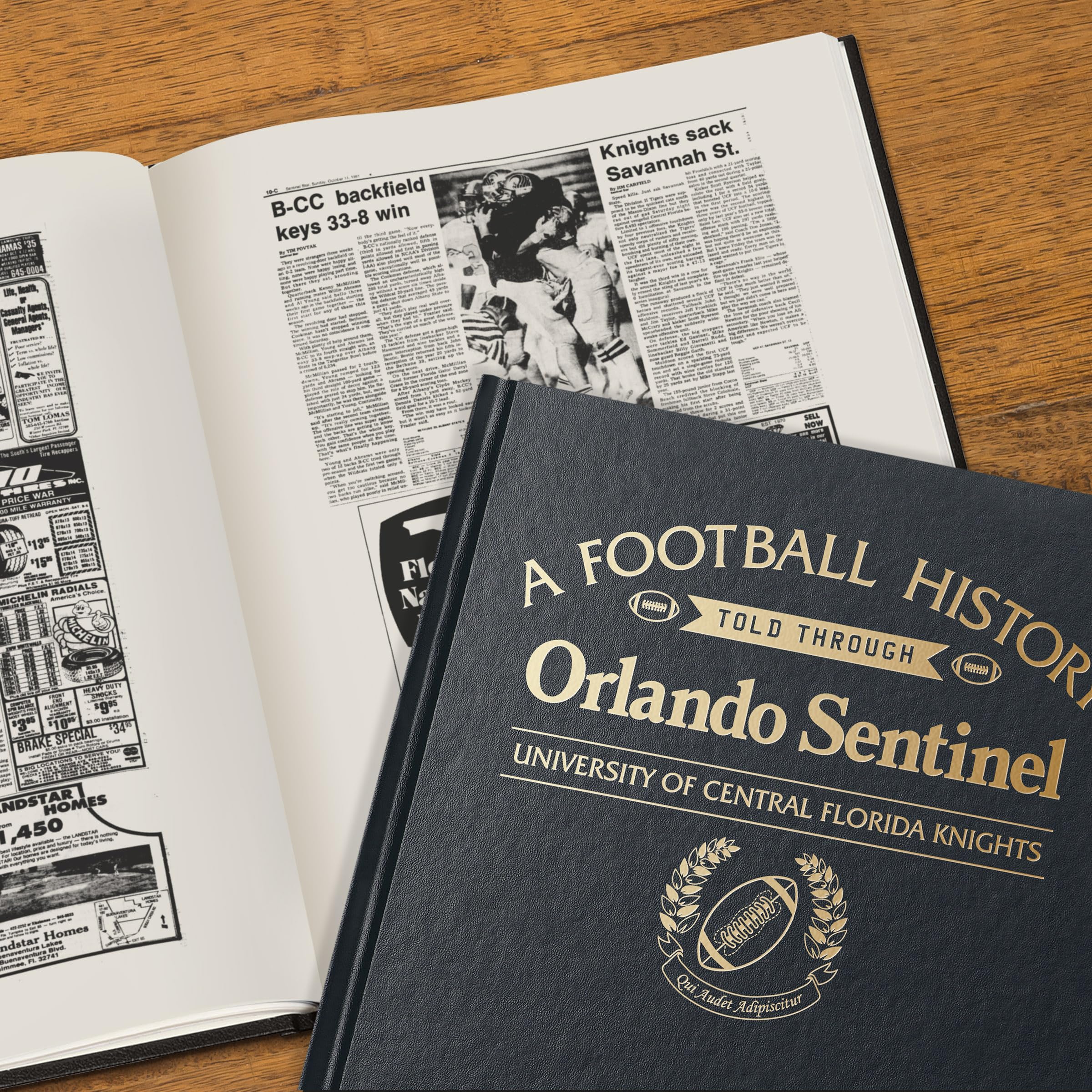 Signature Gifts Florida College Football - Libro de historia de periódicos personalizado, tamaño A3, tapa dura de lujo, para fanáticos del fútbol universitario, alumnos, regalo de recuerdo para