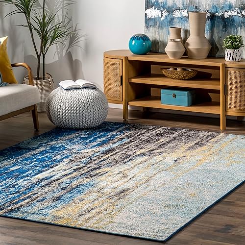 nuLOOM Katharina Abstract Motif Area Rug, 5x7, Blue