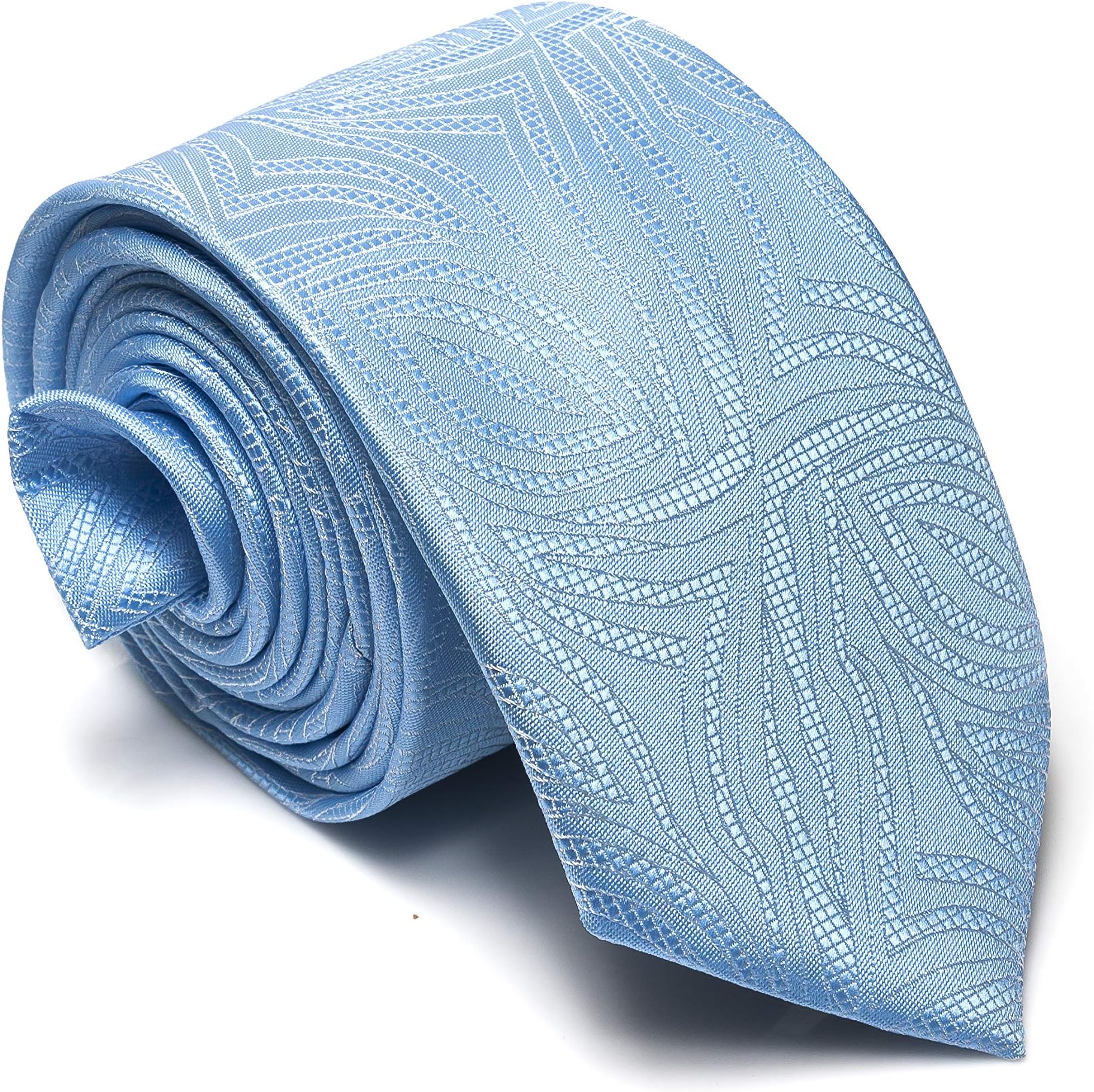 Gallant Light Blue Pattern Jacquard Men's Tie