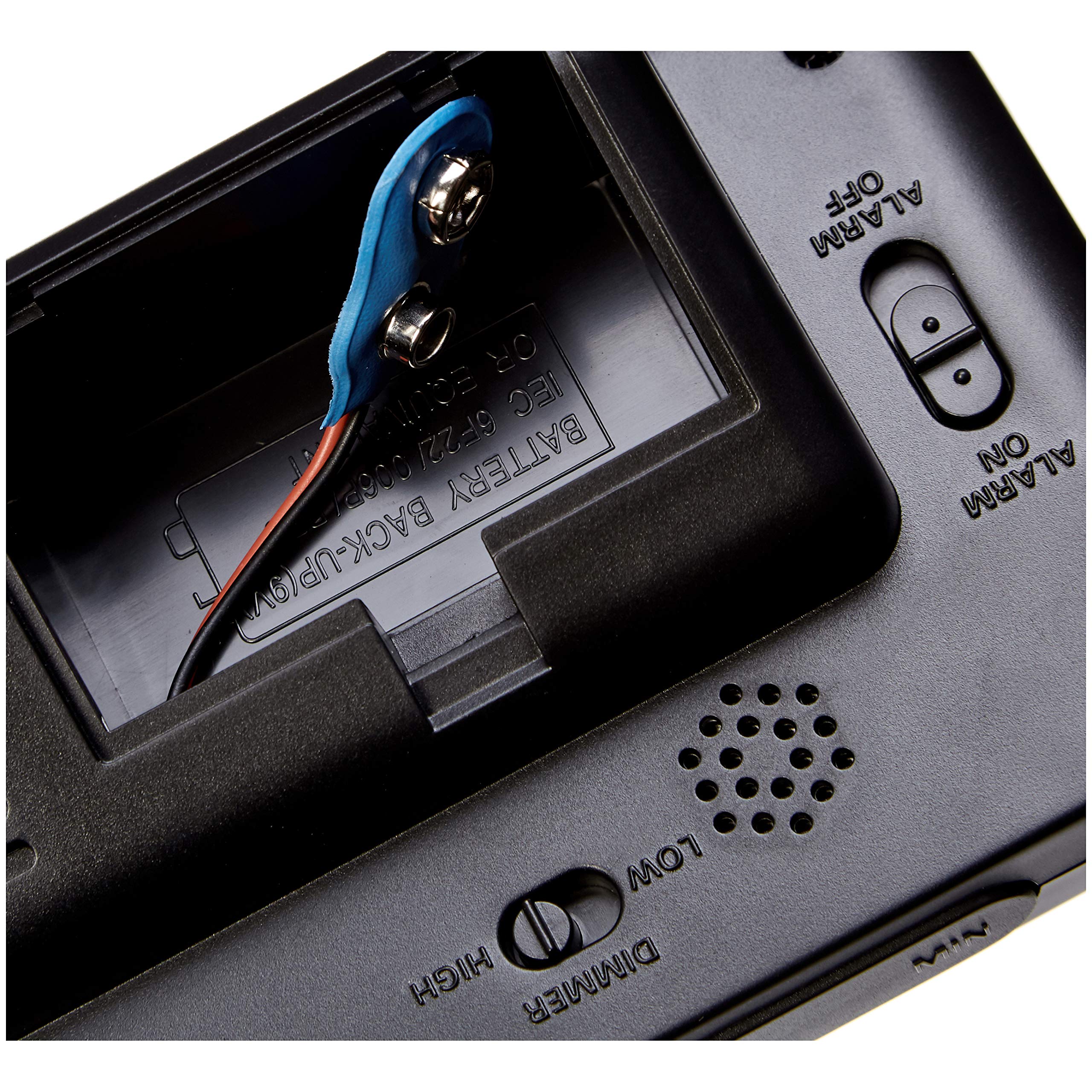 Amazon Basics Digital Alarm Clock, Large 1.4Inch Display with Battery