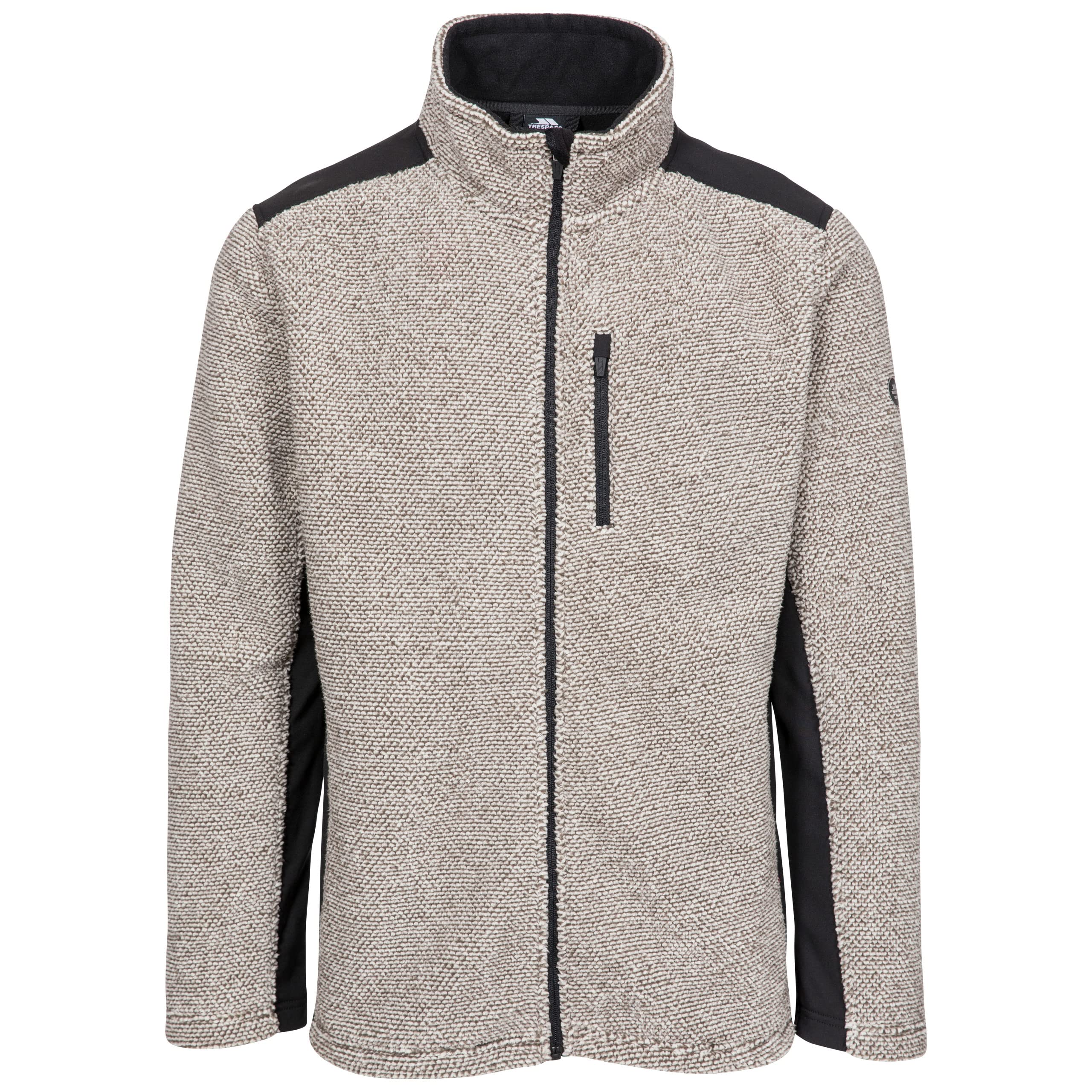 Trespass (S, Truffle Stripe) Mens Fleece Jacket - Faratino