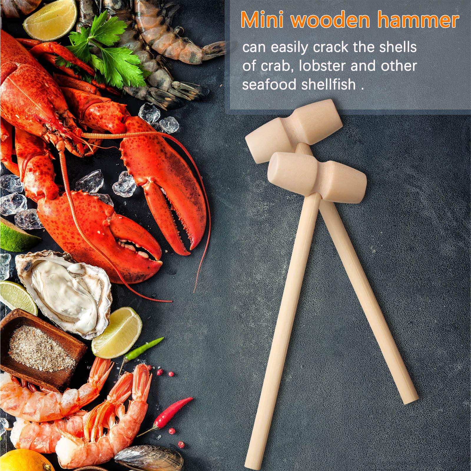 DWFEYOI – Set De 6 Minimartillos De Madera Para Jugar Y Cocinar – Multiusos