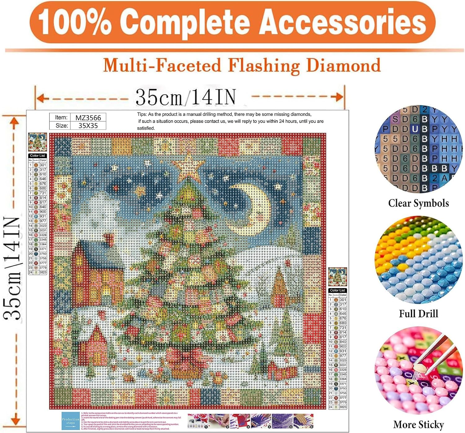 igoodom Christmas Tree Diamond Art Kits for Adults, Christmas Wall Decor image 5
