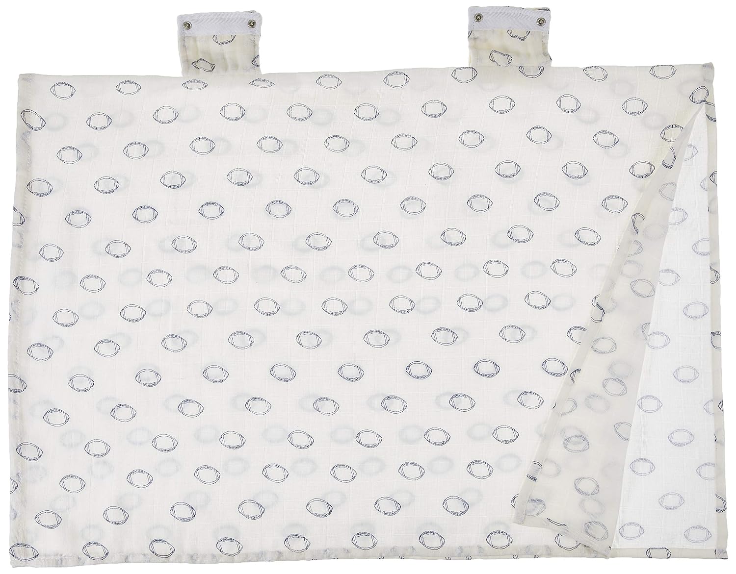 Hudson Baby Unisex Baby Muslin Cotton Car Seat and Stroller Canopy, Football, One Size