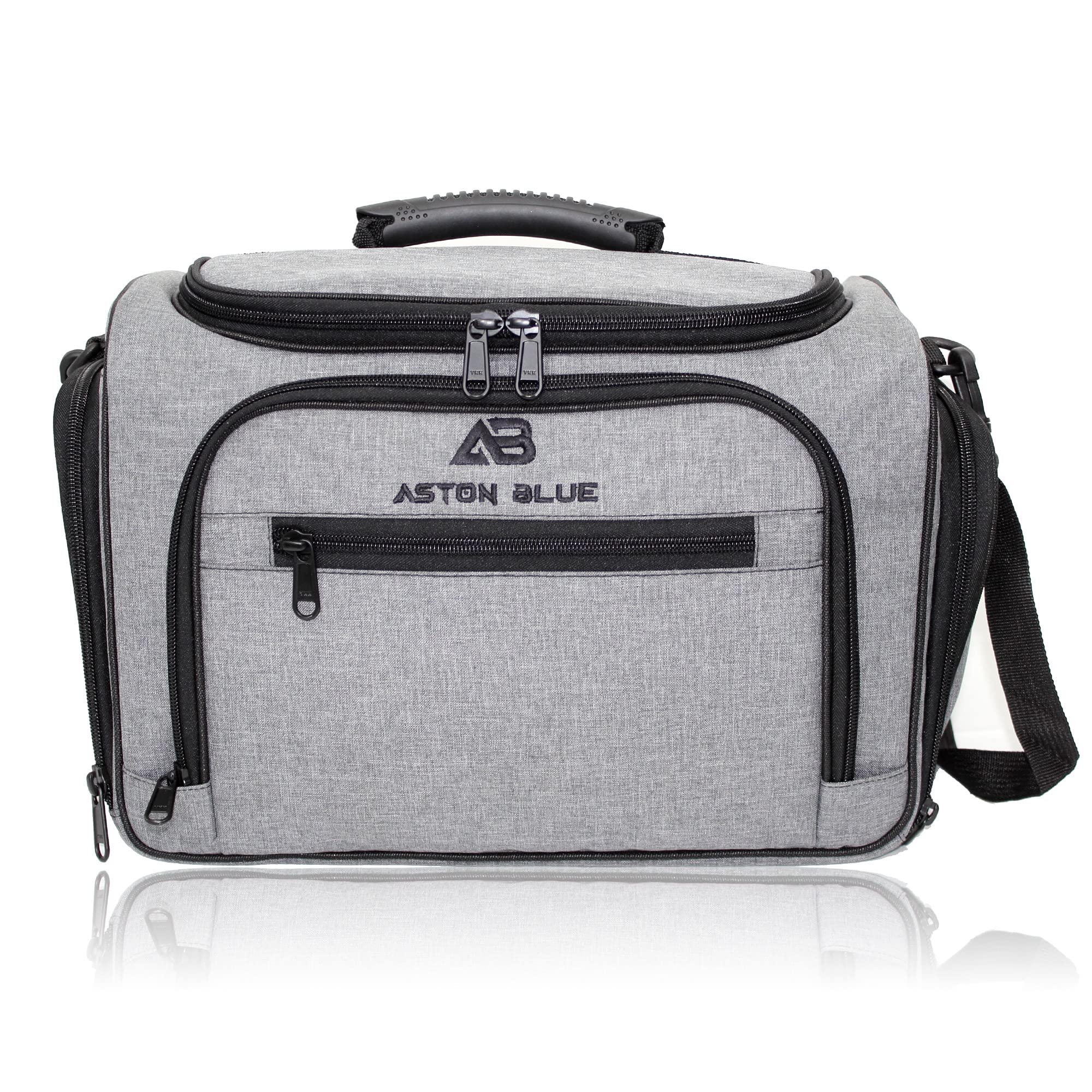 Friseur Barber Session Bag - Gepolsterte Mobile Friseurausrüstung Kit Tasche, Fächer & Schultergurt - Grau Friseurtasche für Stylisten