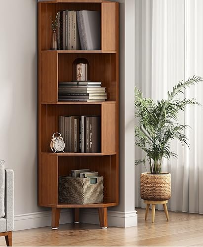 Miniatura 7 de BALANBO Estantería esquinera de 3 estantes, estantería esquinera industrial en forma de A, almacenamiento de esquina alto, estante multifuncional