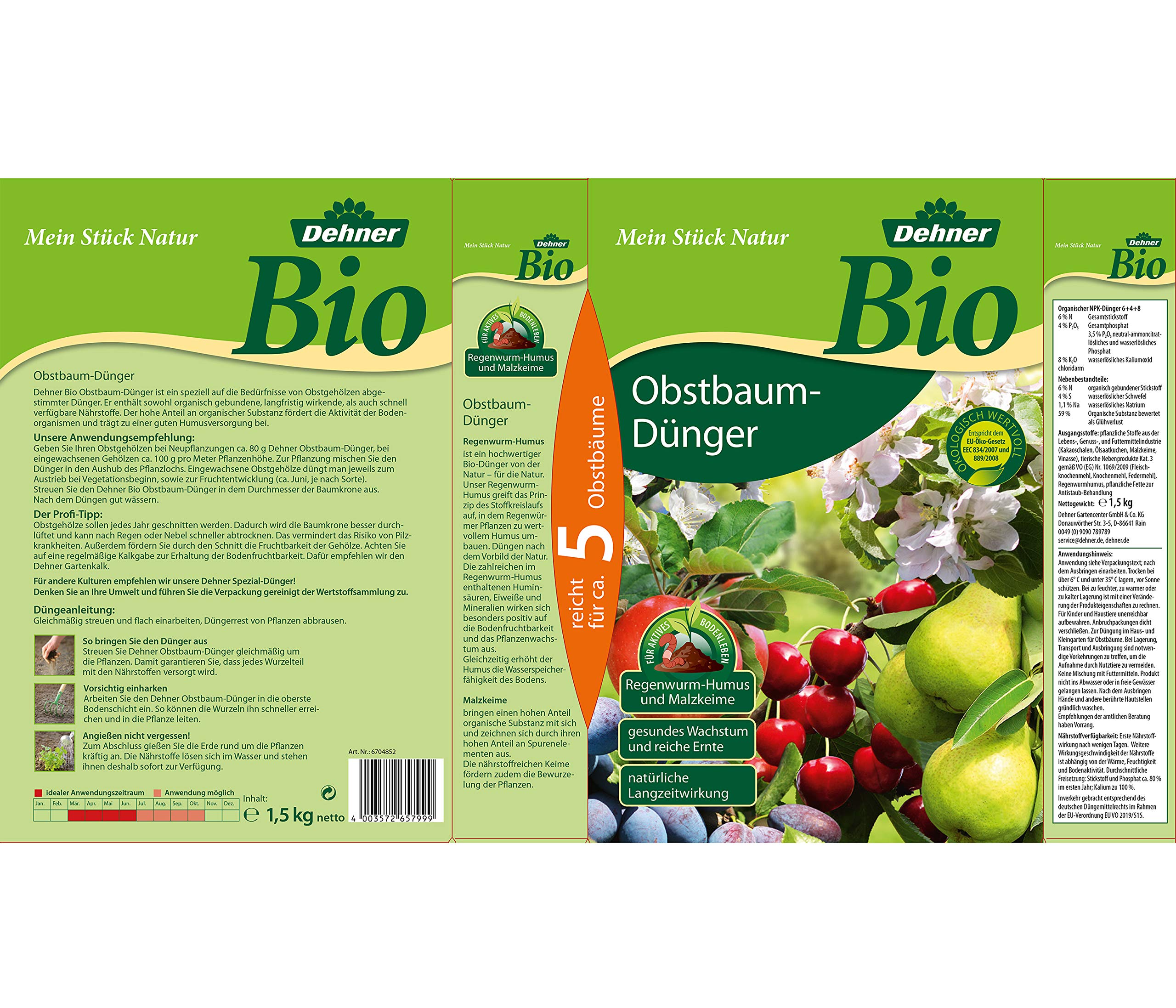 Dehner Bio Obstbaum-Dnger, 1.5 kg, fr ca. 5 Obstbume : Amazon.de: Garten