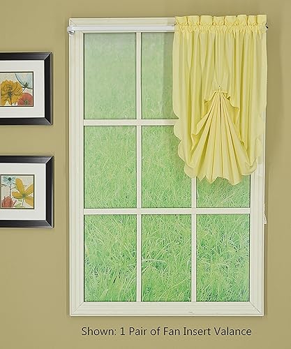 Miniatura 2 de Today's Curtain, Orleans - Cortina festoneada, inserto de ventilador, 30 pulgadas de ancho x 40 pulgadas de largo, ranúnculo