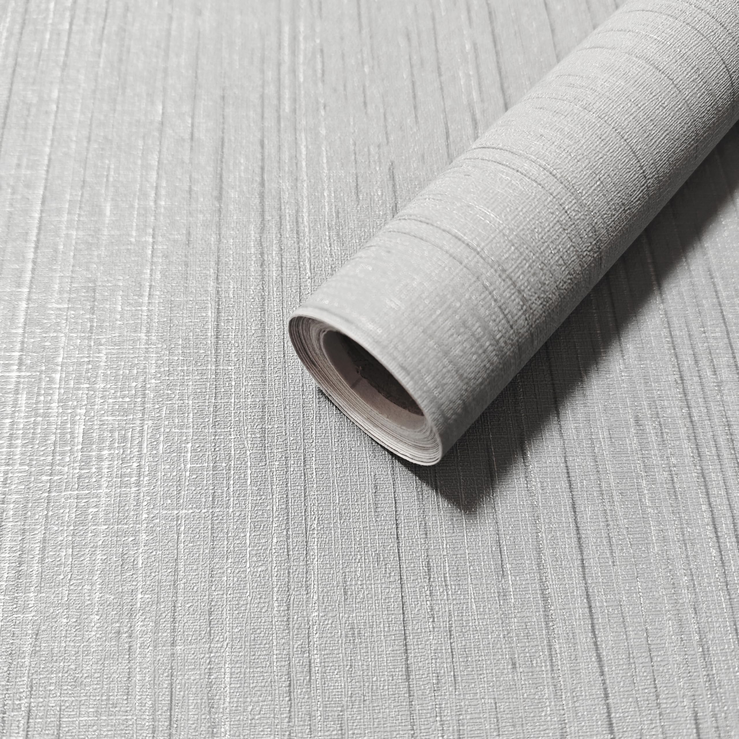 Dviolet 15.7in X 393in Wallpaper Grey Grasscloth Wallpaper Textured
