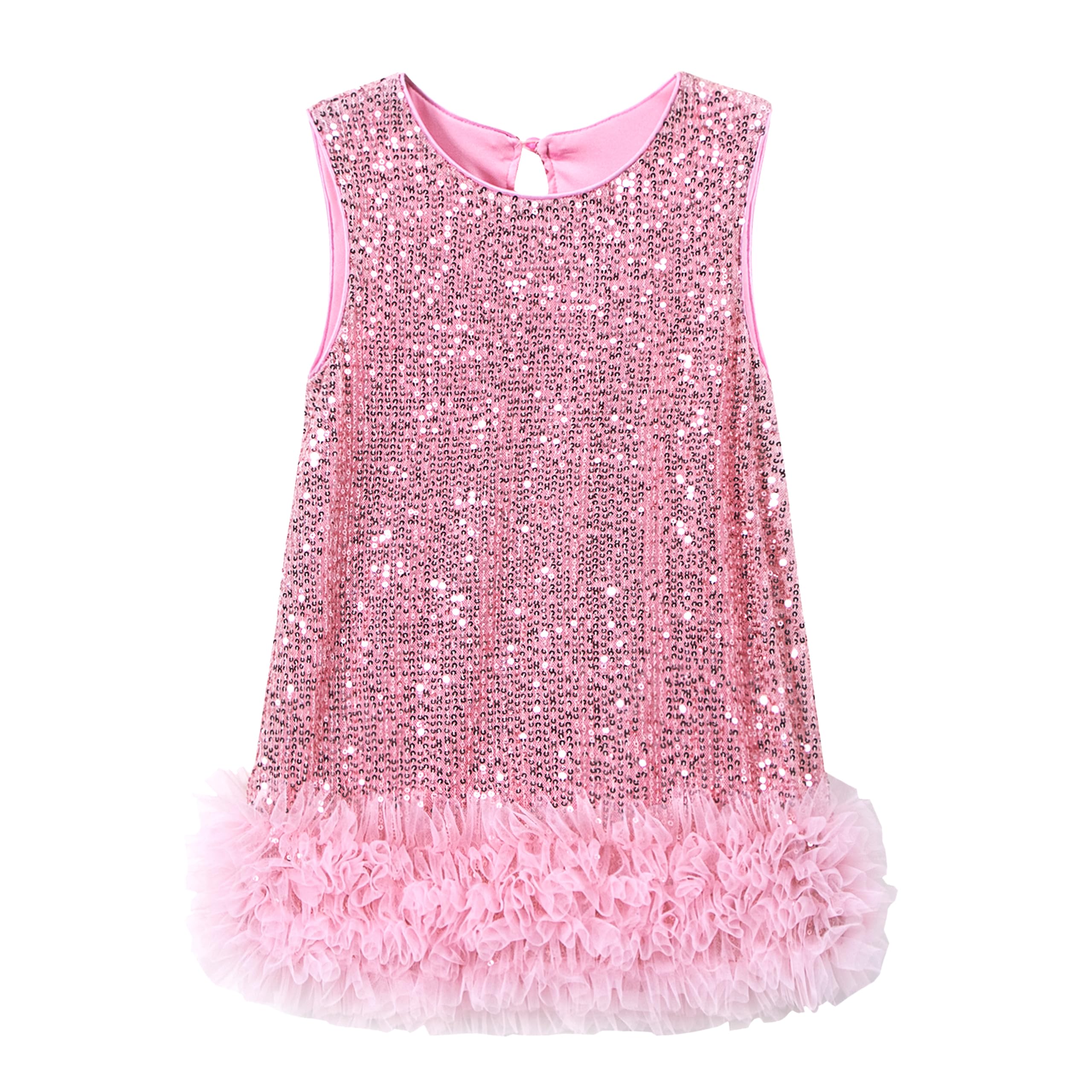 Miipat Vestido Niña Bebé de Terciopelo Lentejuelas Manga Corta Vestidos Niñas Pequeñas Elegantes Invierno Otoño Ropa Princesa para Fiestas Cumpleaños y Bodas