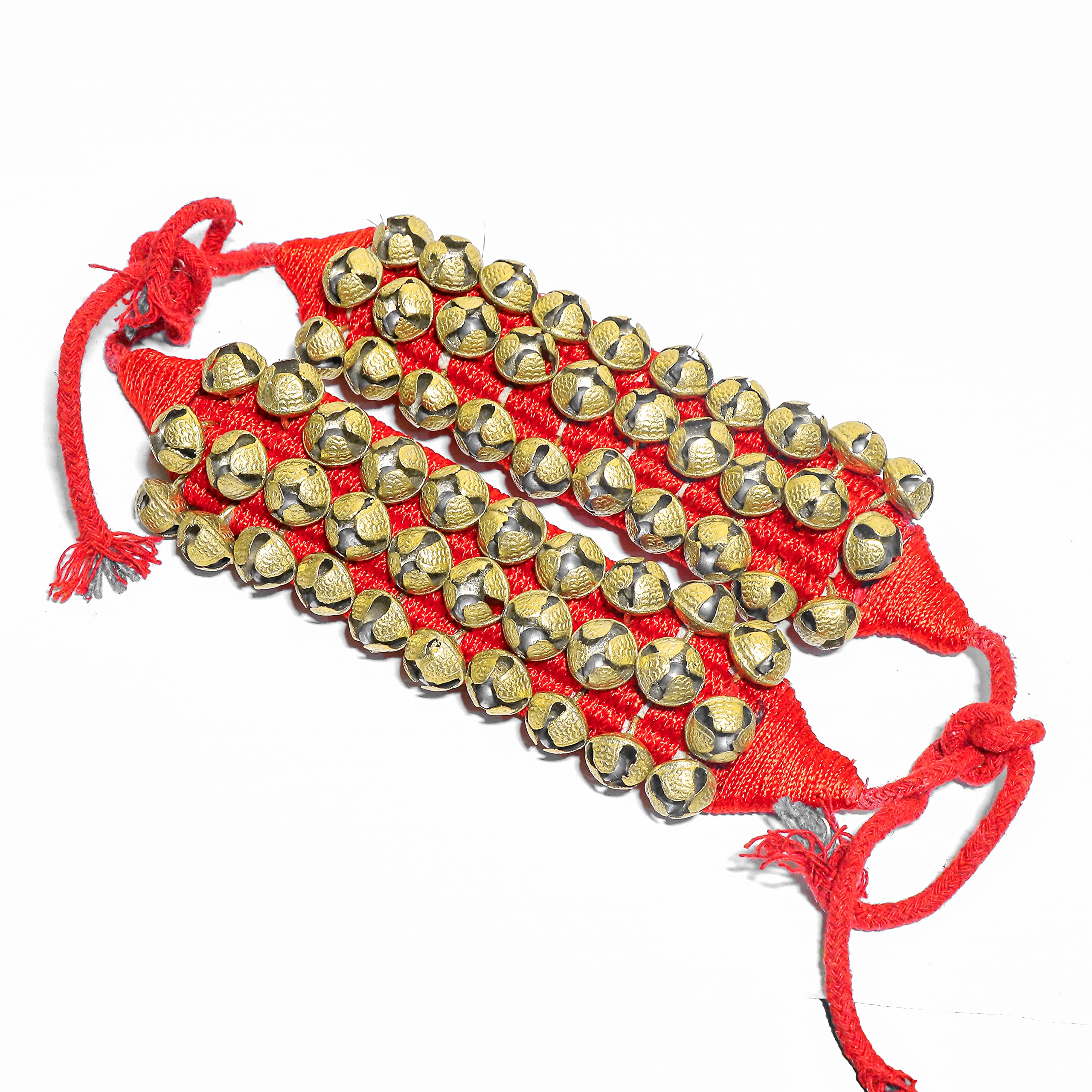 Elegant Casa Brass Ghungroo for Kathak Dance Red Padded Comfortable Support 3 Line Brass Ghungroo 30 + 30 Pieces Brass Ghungroo-1 Set (B09ZLHX3M1) Amazon Price History, Amazon Price Tracker