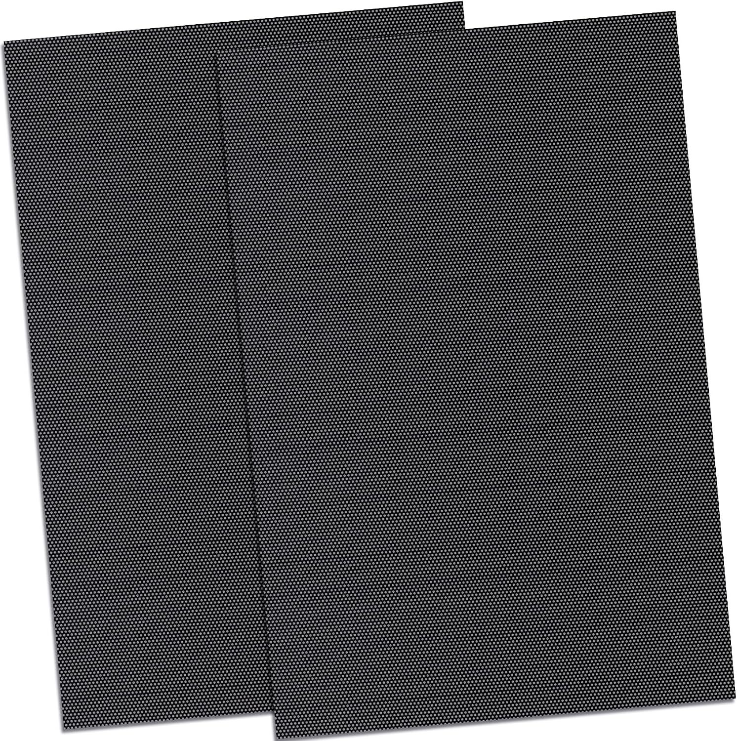 OIIKI 2 Sheets 0.8mm Black Fursuit Eyes Mesh, Printable Blank Waterproof Canvas Nets, 11.8x7.87in PVC Buckram Eyes Mesh Halloween DIY Supplies for Doll Making Furry Cosplay Crochet Handicrafts