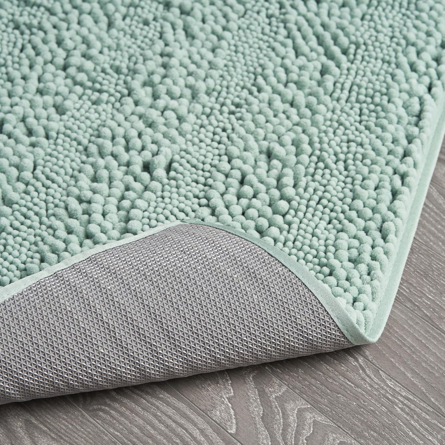 Laura Ashley – Astor Chenille Bath Mats | Set of 2| 100% Polyester | Premium Bathroom Décor | Machine Washable | TPR Backing | Measures 17” x 24” and 20” x 34” | Sage Green