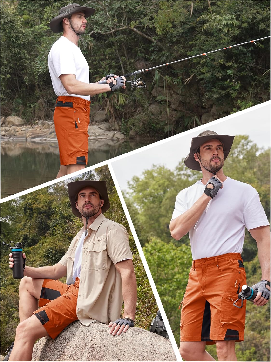 TACVASEN Men's Hiking Cargo Shorts 10" with Zipper Pockets Quick Dry Casual Stretch Golf Work Short Outdoor Summer - Image 6