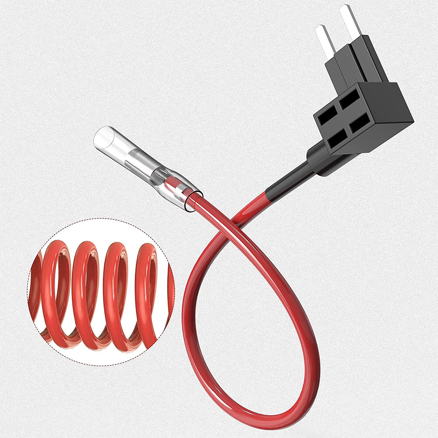 GUUZI 6 szt 12V-24V Adapter Bezpiecznika Micro 2 Add-A z Wiązką Przewodów, Uchwyt Bezpiecznika Micro 2 z 6 szt Zapasowe Bezpieczniki(5A/10A/15A)