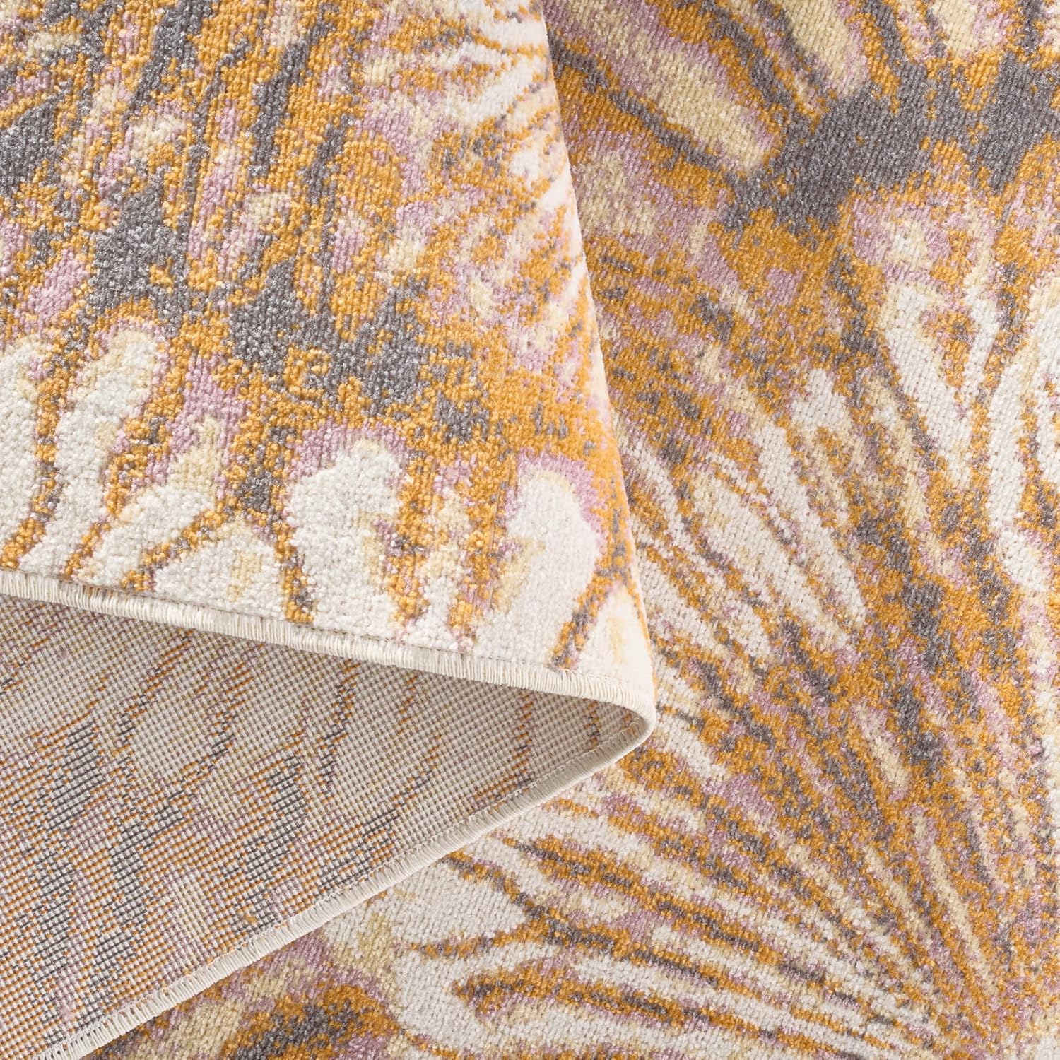Tommy Bahama Shibori Summer Tie Dye Indoor Outdoor Area Rug, Tie Dye Modern Design, UV Fade Resistant, Rust/Purple/Ivory, 5'2"x7'2"