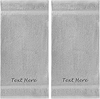 Vista 82 de Personalized Passion Juego de 2 toallas con texto bordado personalizado, 16 x 27 pulgadas, altamente absorbentes y súper suaves, toallas de mano