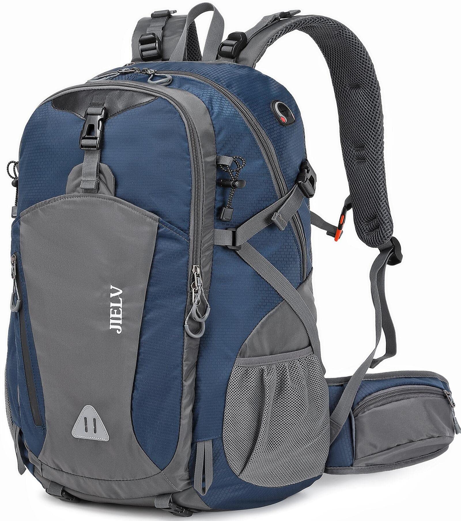 Hiking Backpack 45L Waterproof Camping Backpack Daypack Lightweight Outdoor Sport Travel for Men Women(Blue)