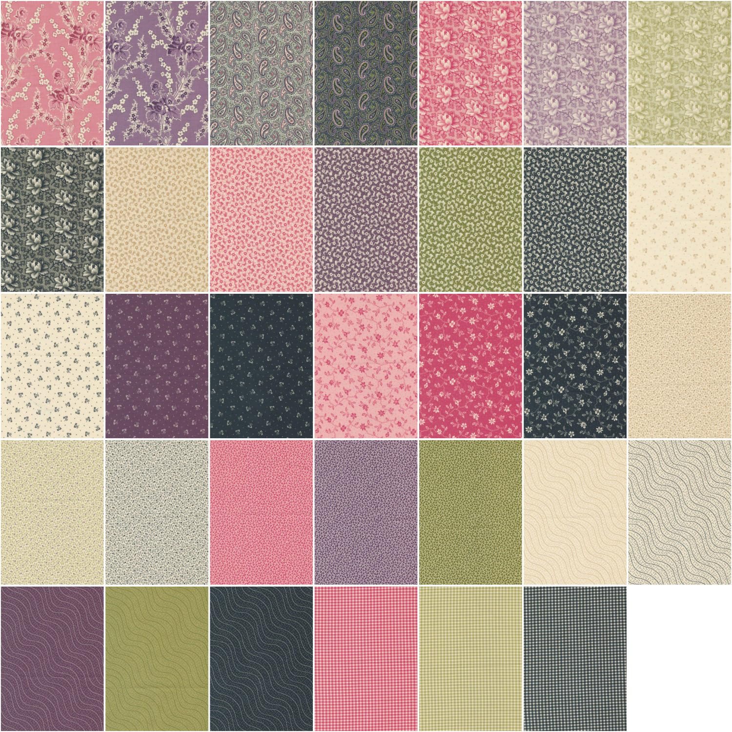 Goodnight Irene Charm Pack by Betsy Chutchian; 42-5 Inch Precut Fabric Quilt Squares - Image 2