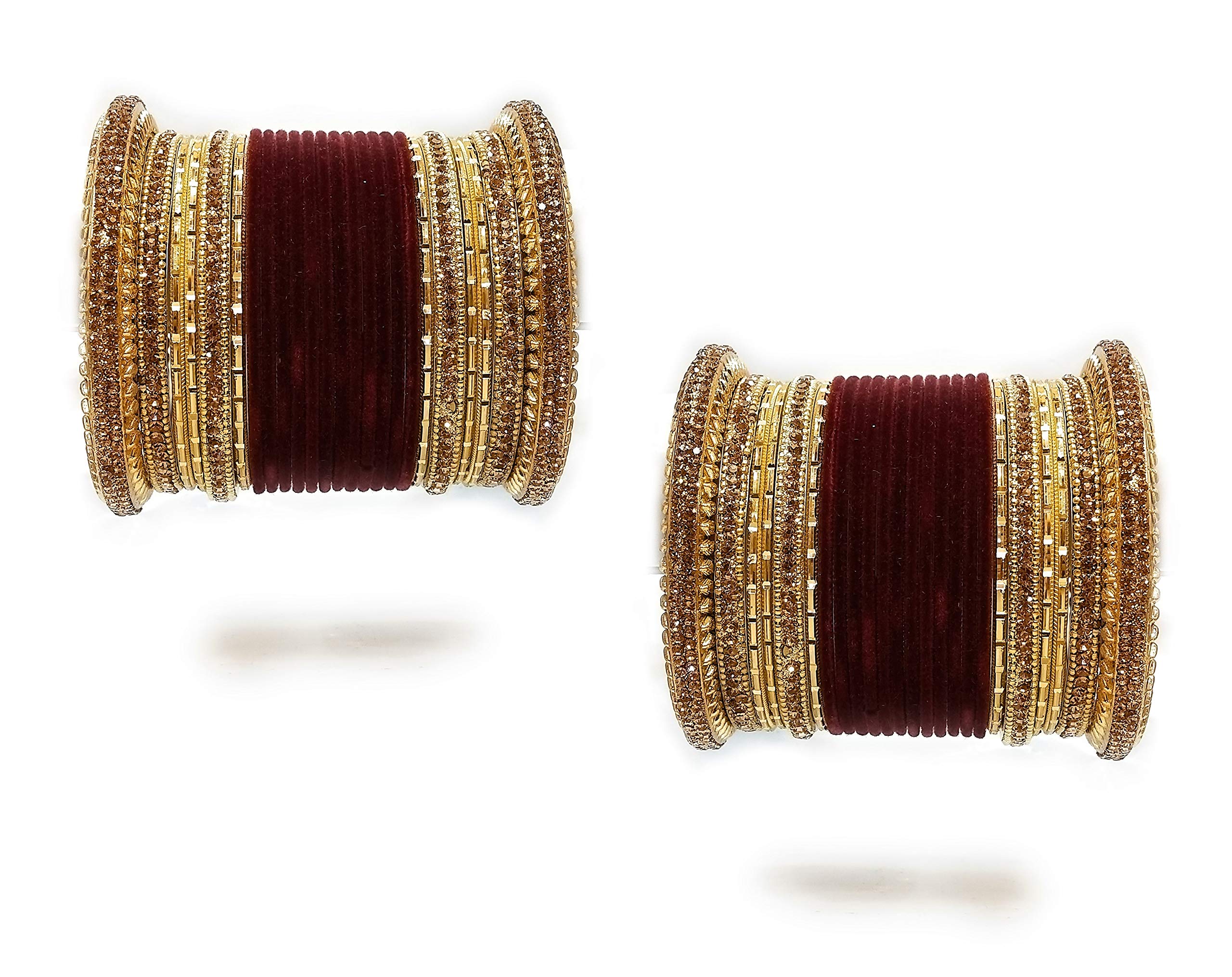 See full amazon price history chart for Priya Kangan Womens Adorable Designer Metal Velvet Bridal Bangles Set with Full Zircon Stones (Maroon, 2.80) Priya Kangan Womens Adorable Designer Metal Velvet Bridal Bangles Set with Full Zircon Stones (Maroon, 2.80) (B08WKNP23F) Amazon Price History, Amazon Price Tracker