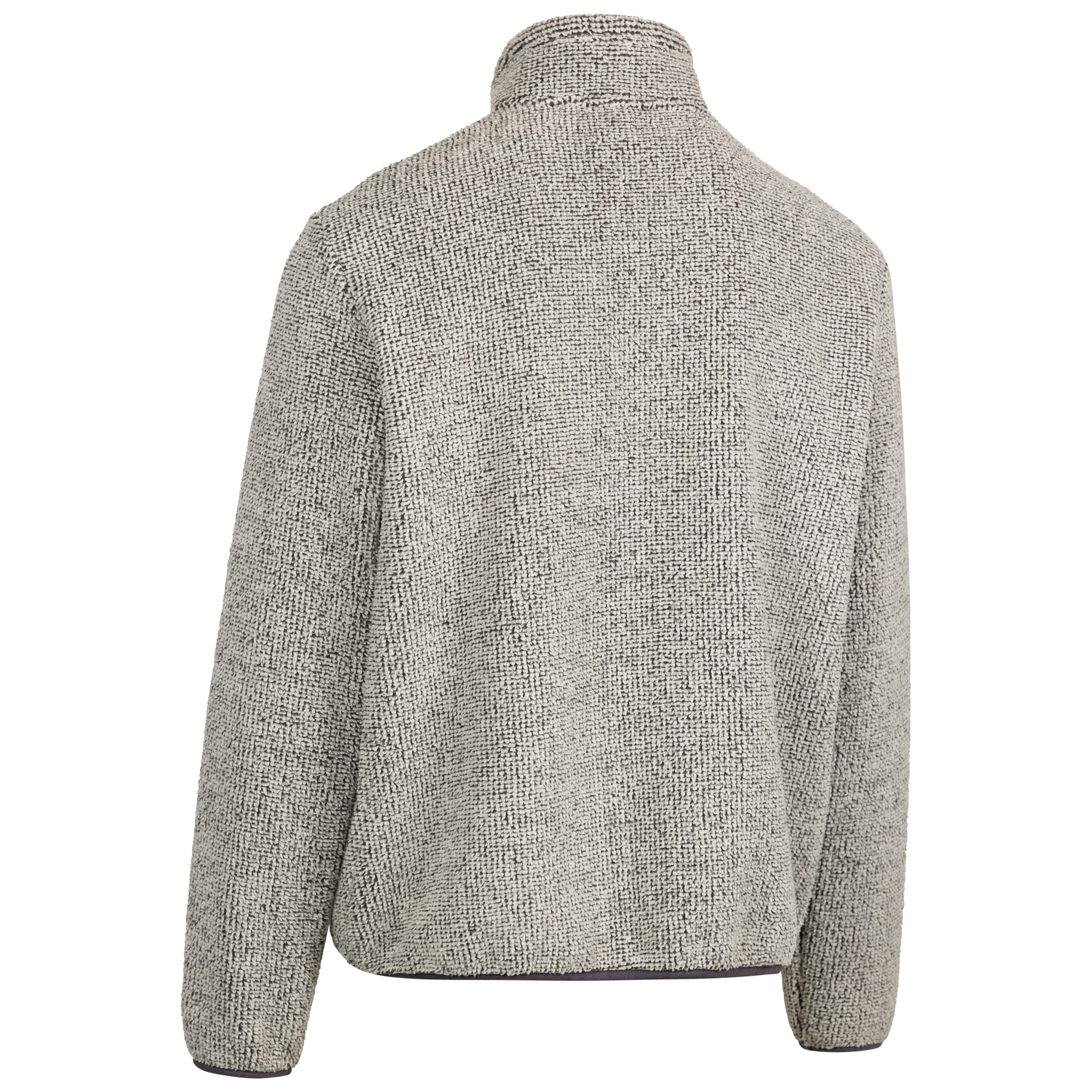 Trespass Cochrane Veste polaire pour homme avec empiècement contrasté sur la poitrine, fermeture éclair intégrale sur le devant, 3 poches zippées, bordure extensible, protège-menton, coque tricotée