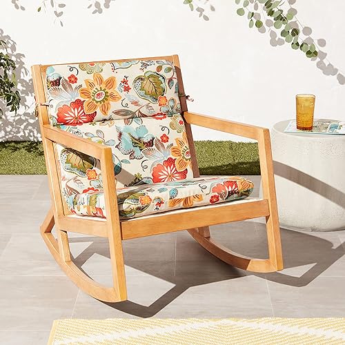 Miniatura 2 de Almohada Pillow Perfect Alatriste para exterior e interior, color marfil y estampado floral