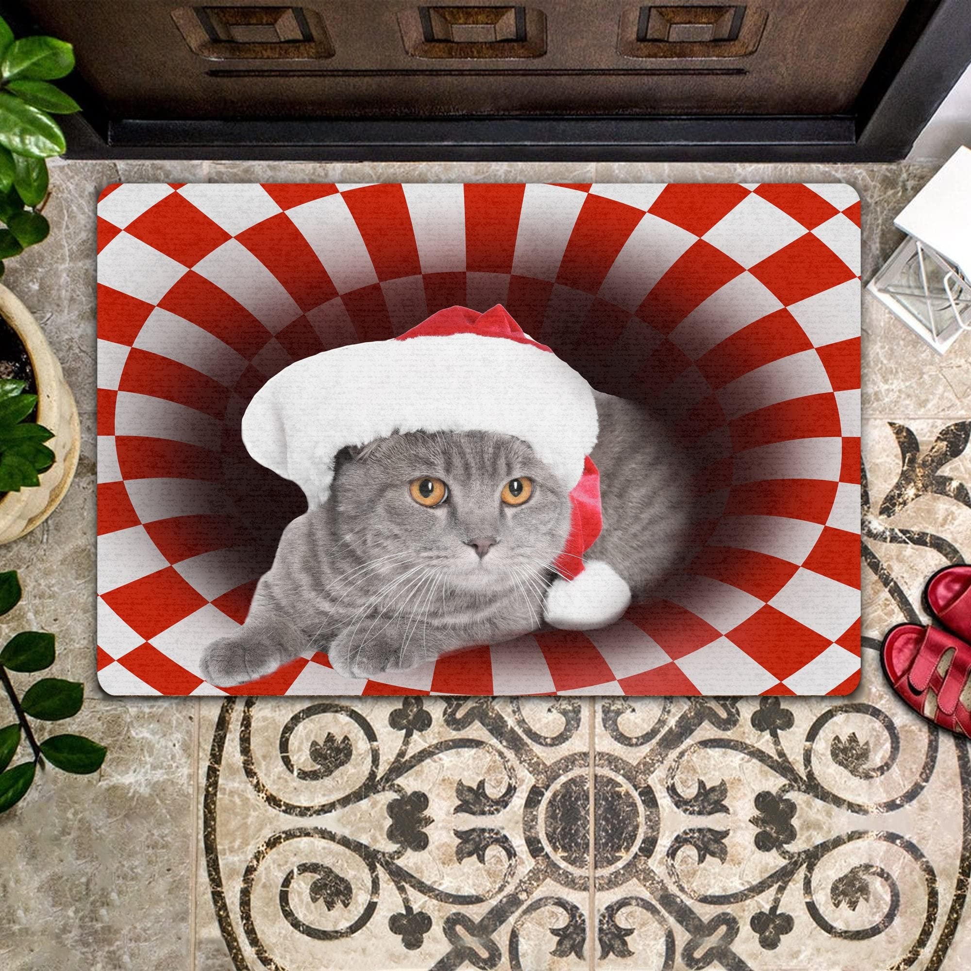 Paillasson de Noël intérieur pour garder une entrée propre et accueillante