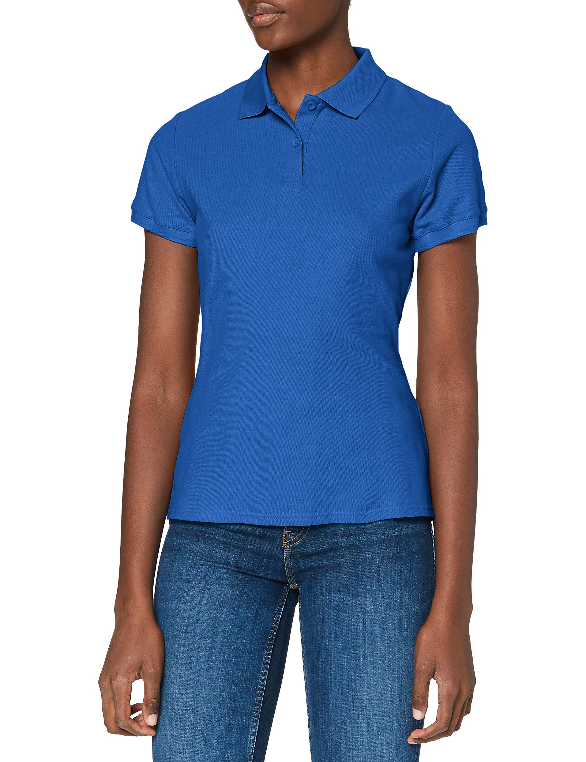 Fruit of the Loom Women's Premium Polo Shirt, Royal, 14 (Manufacturer Size:Large)