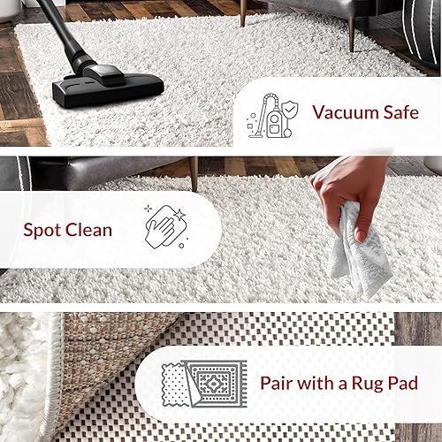 Miniatura 2 de nuLOOM Belleza Shag Alfombra de corredor, 2 pies 8 pulgadas x 8 pies, marfil