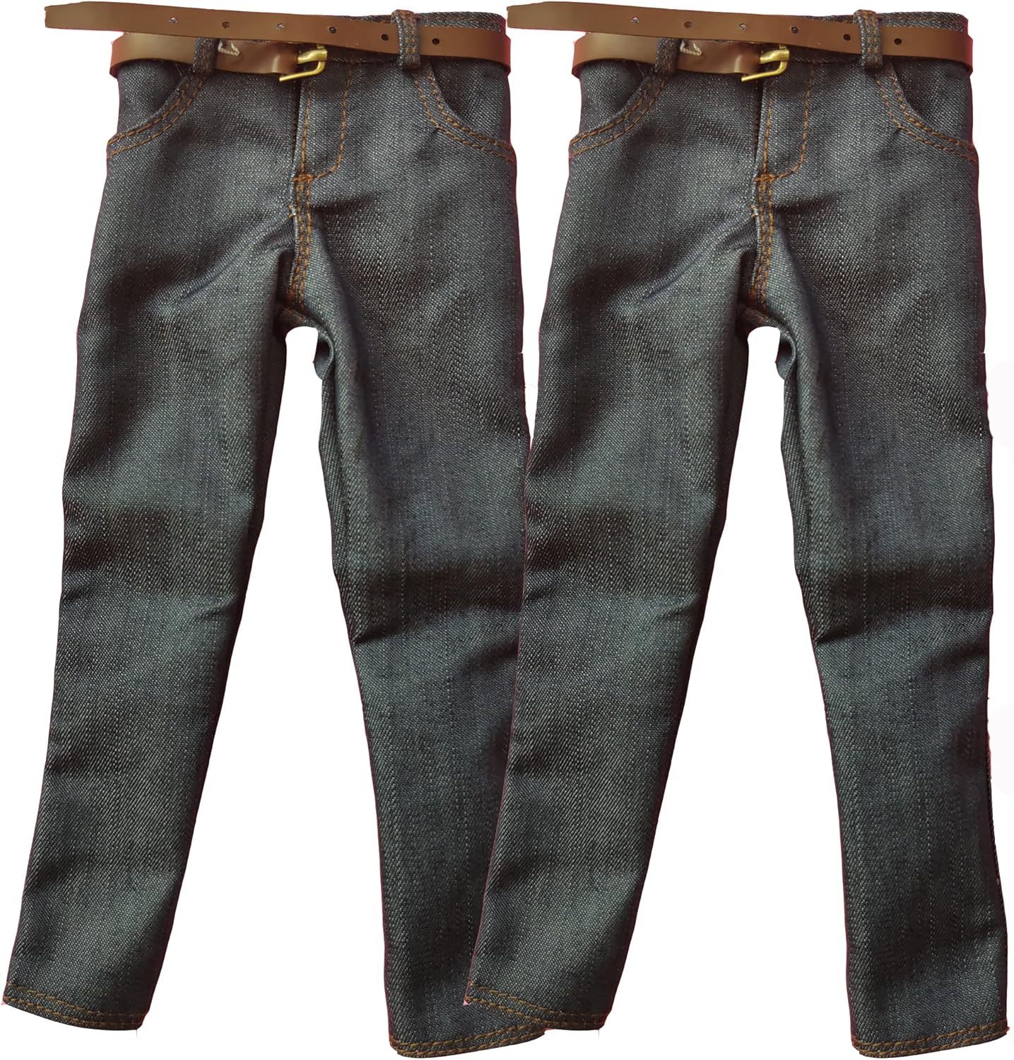 2X 1/6 Custom Scale Blue Jeans Pants for 12" Male Action Figure Doll Clothes Toy (2X Blue)