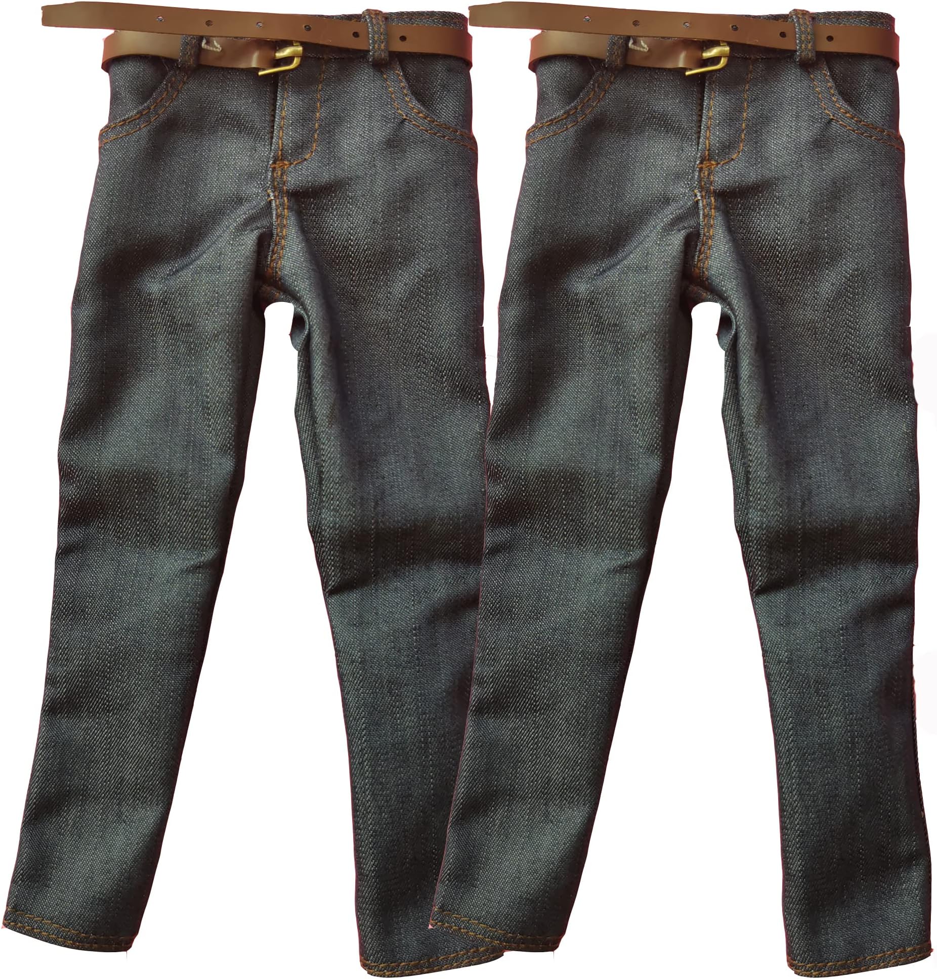 2X 1/6 Custom Scale Blue Jeans Pants for 12" Male Action Figure Doll Clothes Toy (2X Blue)