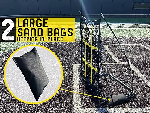 Miniatura 6 de JAPER BEES Red de lanzamiento con zona de huelga, equipo de entrenamiento de béisbol y sóftbol para jóvenes y adultos, diseño portátil de montaje