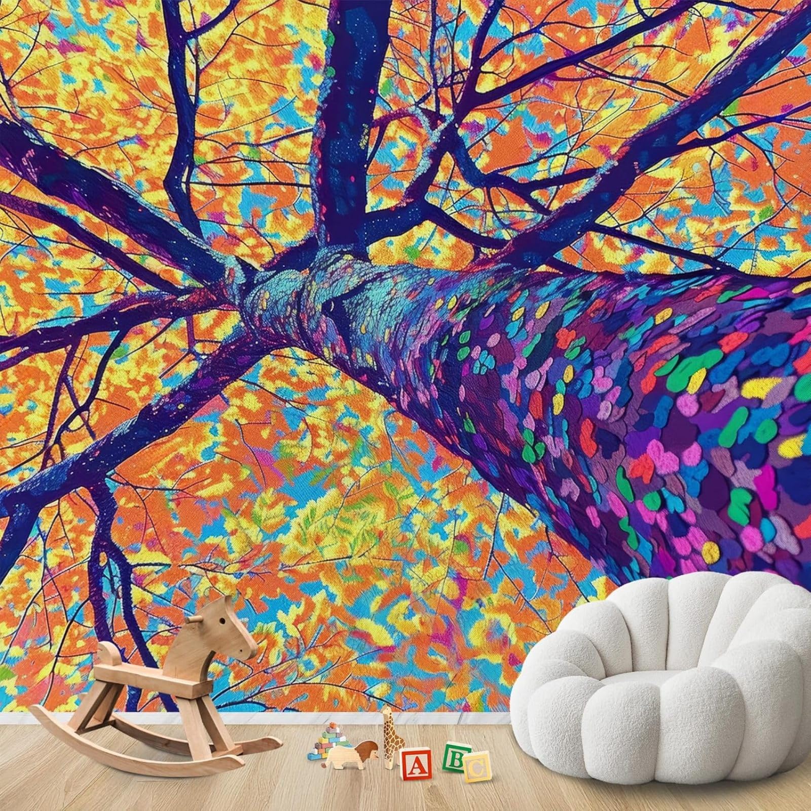 pdghsdkgjh Photo Wallpaper Abstract Tree Trunk Non-Woven Modern Living Room Bedroom Children's Room Wall Decoration Motif Wallpaper,300cmx210cm Stickers - Frameless Painting - Poster