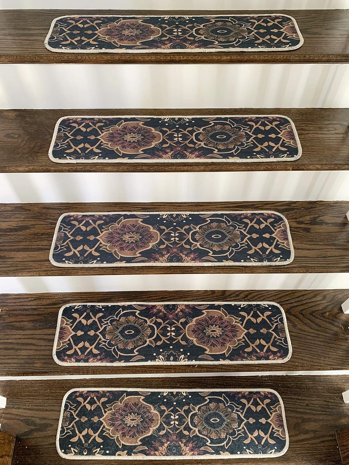 Up To 50% OFF Benissimo, 13+1 Stair Treads Carpet, Landing Slip Resistant Stair Rugs, Cotton, Modern Printed Design, Soft Runner for Indoor Wooden Steps, Set of 13 (9x32) + 1 (31x31), Eastern Breeze Amazon Crazy 🔥 Deals Benissimo, 13+1 Stair Treads Carpet, Landing Slip Resistant Stair Rugs, Cotton, Modern Printed Design, Soft Runner for Indoor Wooden Steps, Set of 13 (9x32) + 1 (31x31), Eastern Breeze