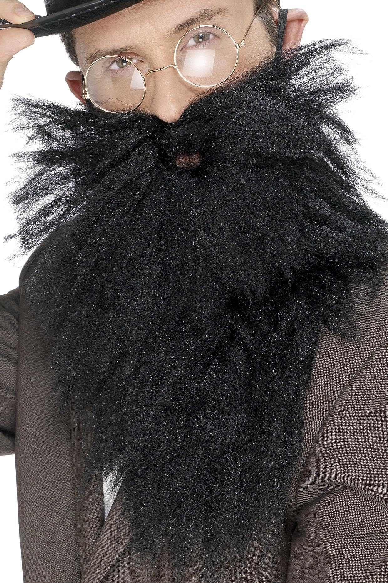 Smiffys Men's Long Beard, Black, One Size, 22832