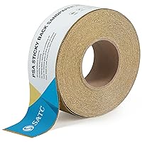Vista 1 de S SATC Papel de lija PSA Longboard de grano 40, rollo continuo de 20 yardas de largo, 2-3/4" de ancho autoadhesivo con respaldo adhesivo, hojas