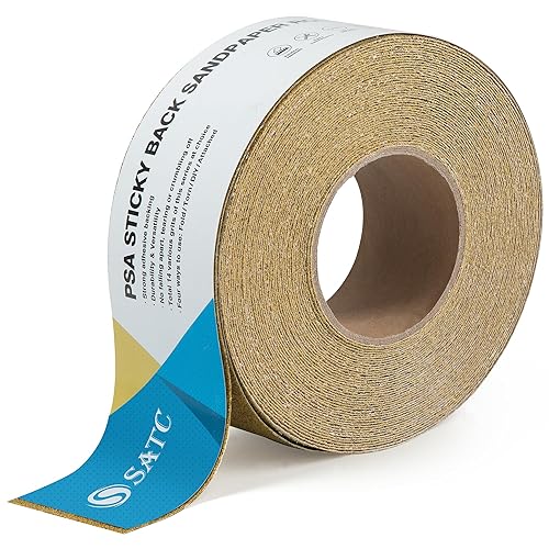 Miniatura 39 de S SATC Papel de lija PSA de grano 600 de 20 yardas de largo, rollo continuo de 2-3/4 pulgadas de ancho, autoadhesivas para automóviles, bloques
