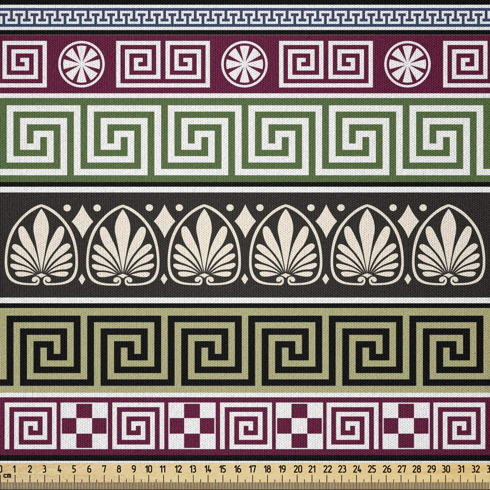 ABAKUHAUS Geometrico Tessuto a Metraggio, Grunge Folk Arcobaleno, Tessuto in Microfibra per Arti e Mestieri, 3 m, Multicolore